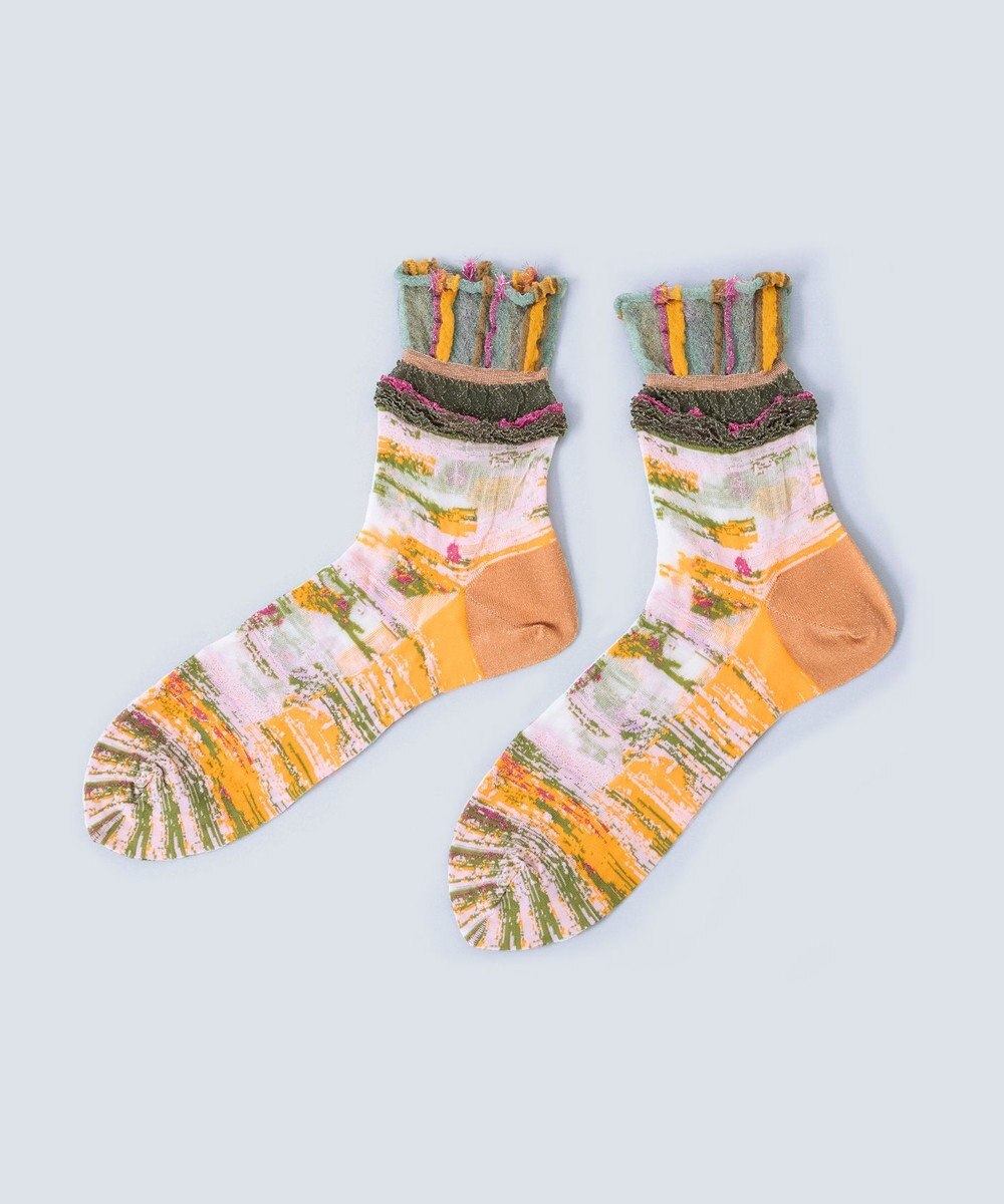 COQ 【MEN】sprinkle flower シアーソックス 