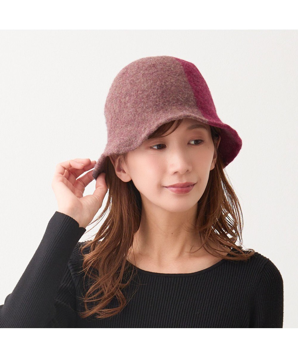ATRENA 【日本製】FLUFFLY TRICOLOR ウールバケットハット 