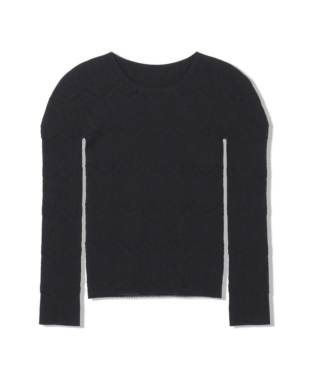 Chacott 【ノーソーイングニット】ノーソーイングクルーネックトップ 