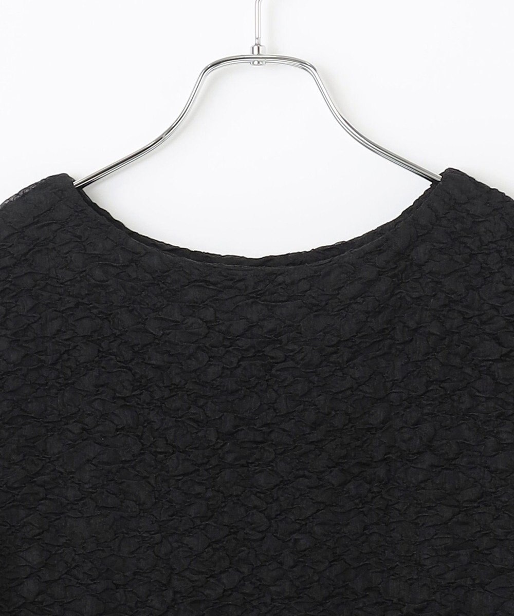 #Newans 【金子綾さんインスタライブご紹介アイテム】（セットアップ可能）ふくれジャガード ペプラムブラウス 