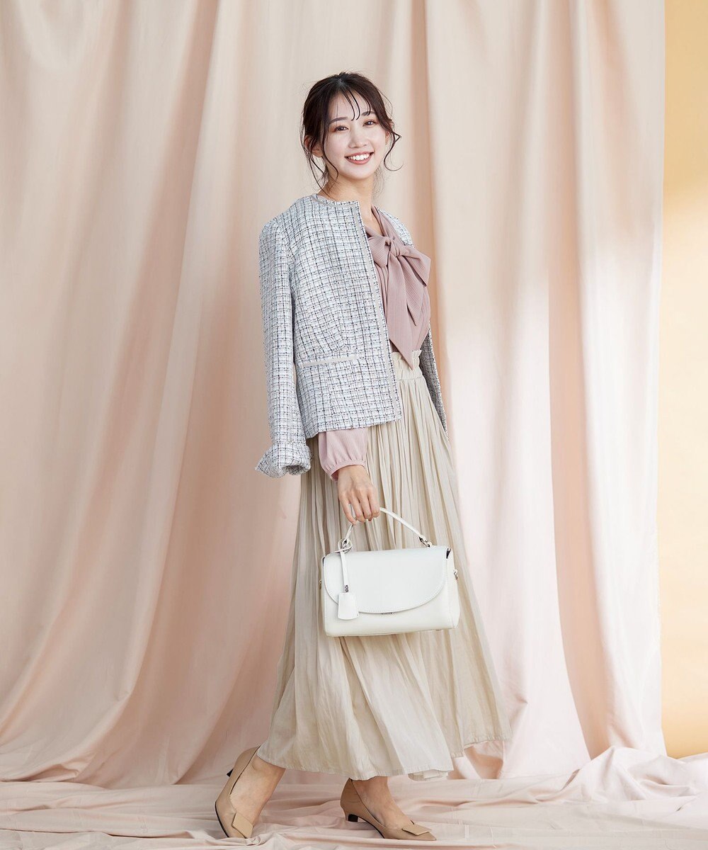 Tiaclasse ラメツイードジャケット 