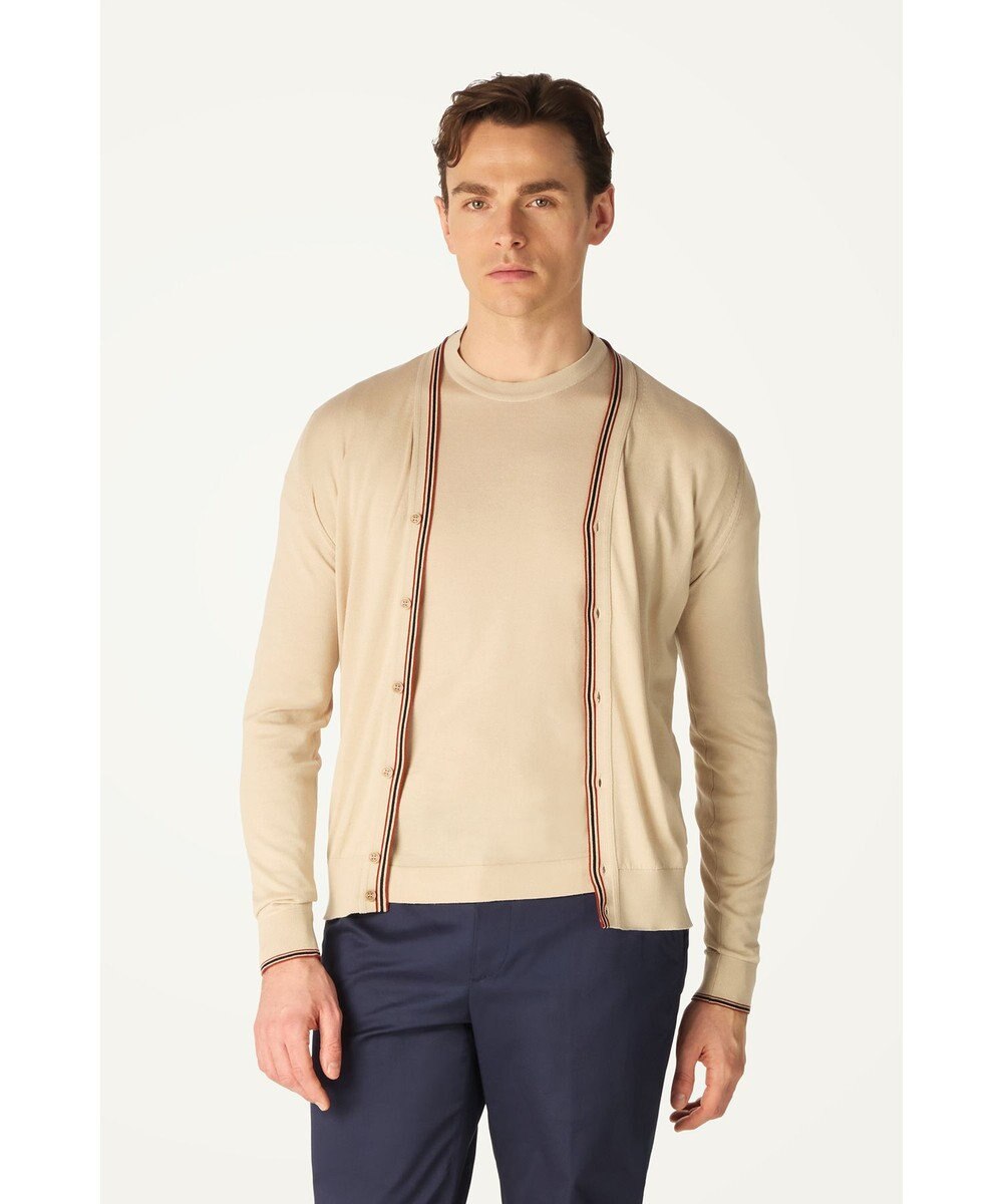 DAKS John Smedley for DAKS ハウスストライプカーディガン 