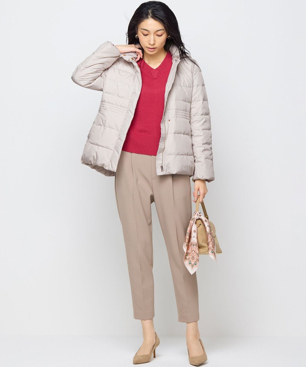 組曲 【暖かい・美シルエット・ストレッチ】バックウォーム テーパードパンツ 