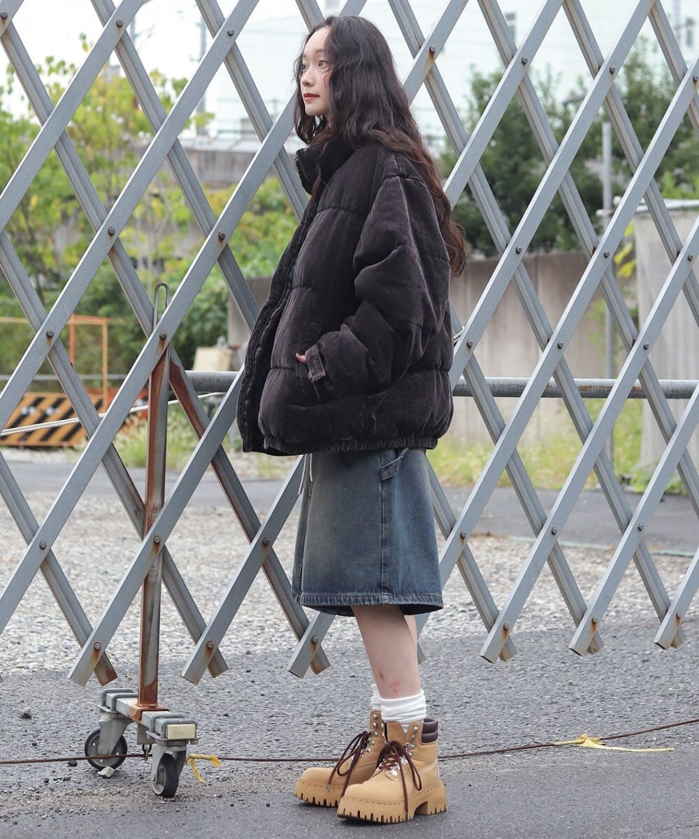 WEGO 【ユニセックス着用ITEM/MLサイズ展開】コーデュロイパファーブルゾン 