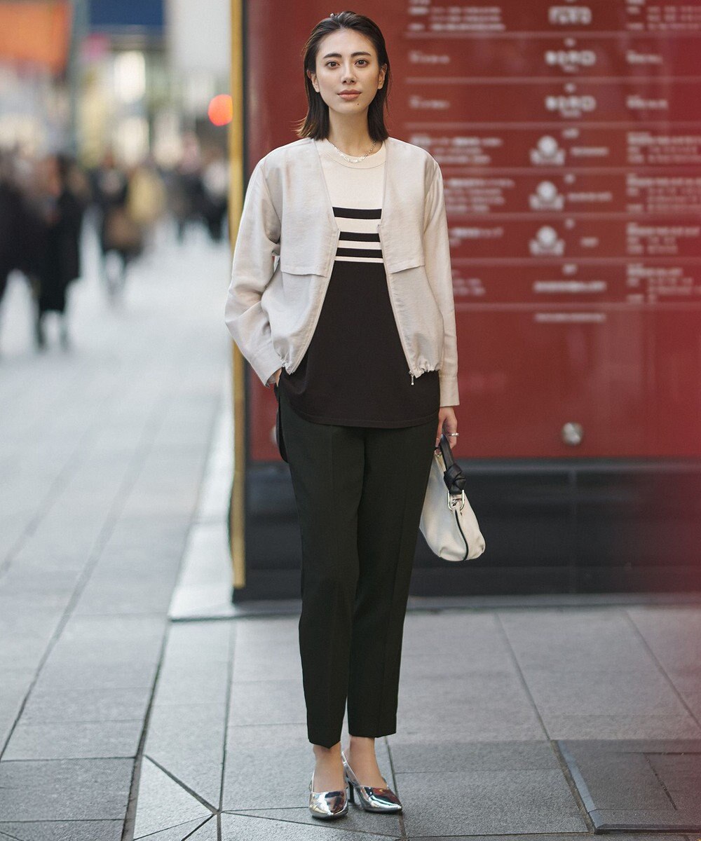 ICB 【WEB限定カラーあり】FluidBackSatin ドロストパンツ 