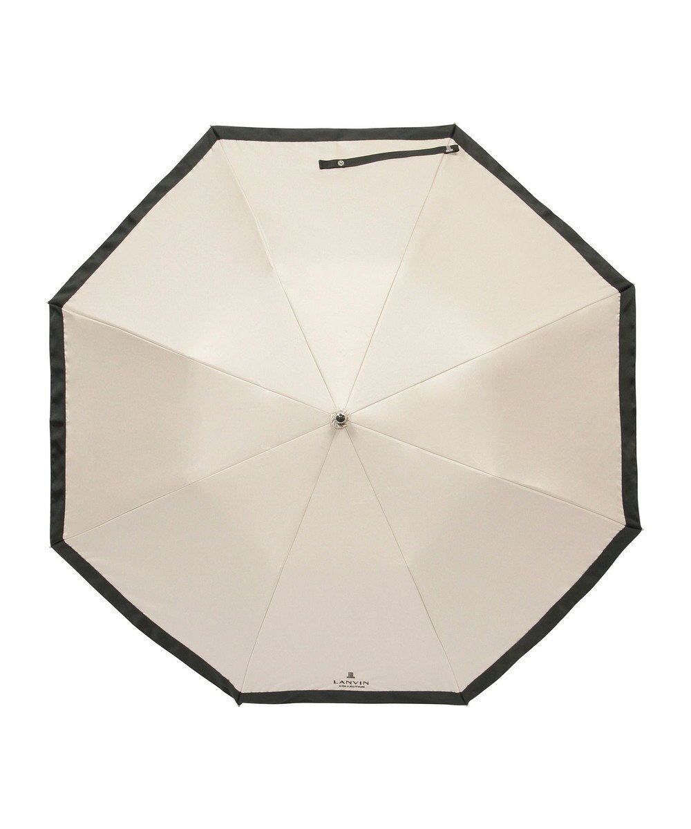 MOONBAT 【遮光/晴雨兼用日傘】LANVIN COLLECTION (ランバン コレクション)グログランリボン バイカラー 遮熱 UV 折りたたみ傘 楽折 