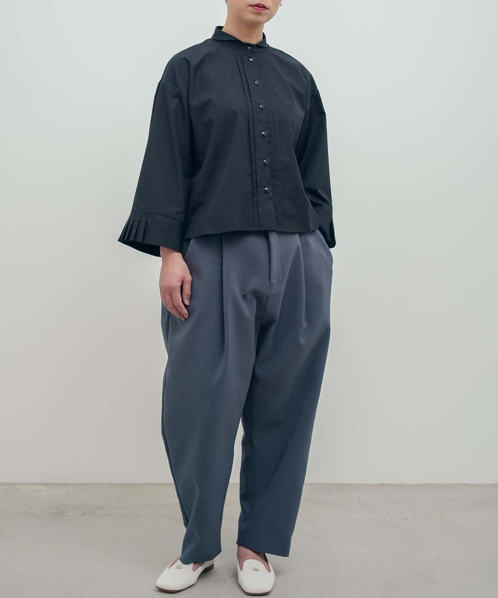 muuc トリプルクロス タックパンツ｜軽くてふっくらした三重織り生地・セットアップ可能 