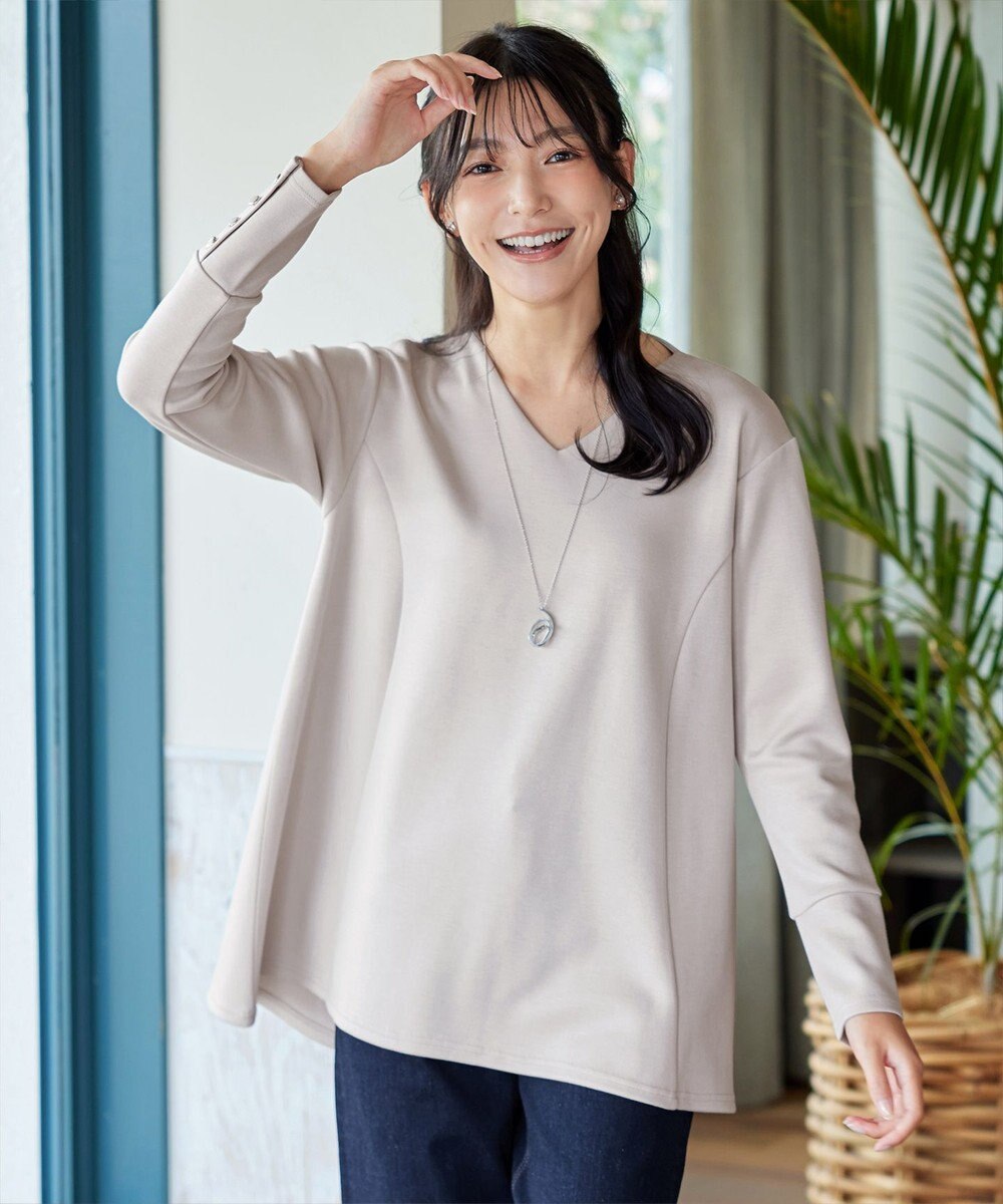 Tiaclasse L 【ふわもち美すふれ・洗える】フレアシルエットカットソー 