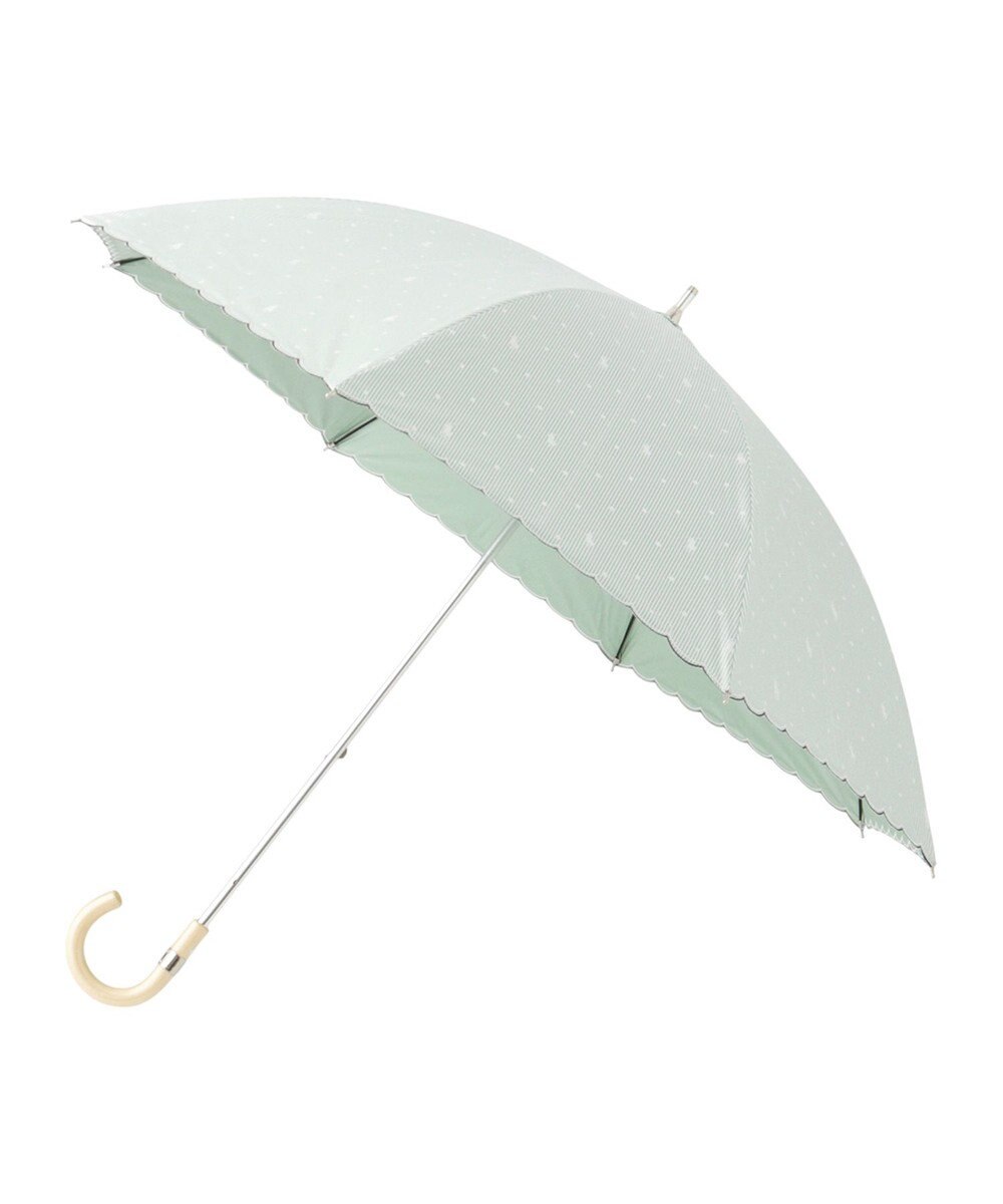 MOONBAT 【軽量】POLO RALPH LAUREN 晴雨兼用日傘 長傘 ストライプドット／遮光 遮熱 UV 