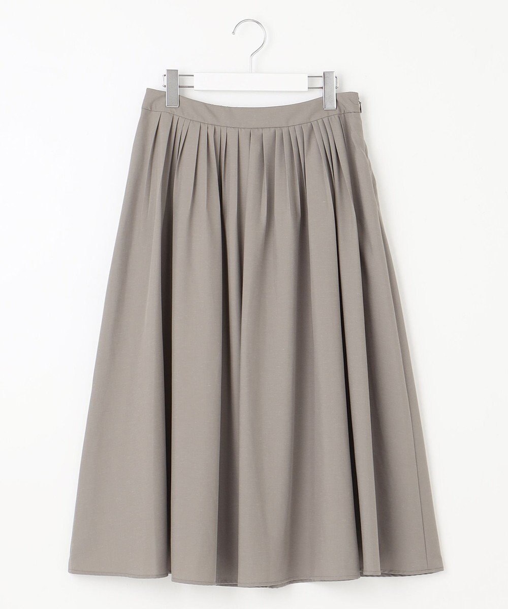 J.PRESS LADIES 【洗える】ソフトブロード ランダムタック スカート 