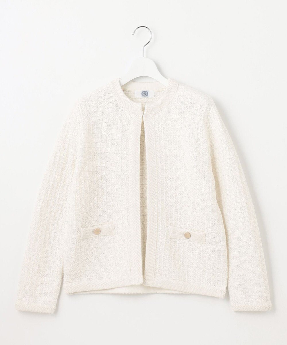 J.PRESS LADIES 【WEB限定カラーあり・洗える】TWEED ニット ジャケット 