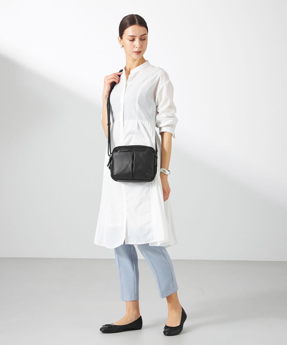 Y'SACCS ナイロン×牛革コンビシリーズ　横型ショルダーバッグ　SSサイズ 