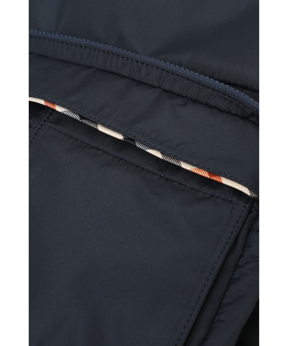 DAKS 軽量ナイロン×レザー ハウスチェックディテール PC収納バックパック 