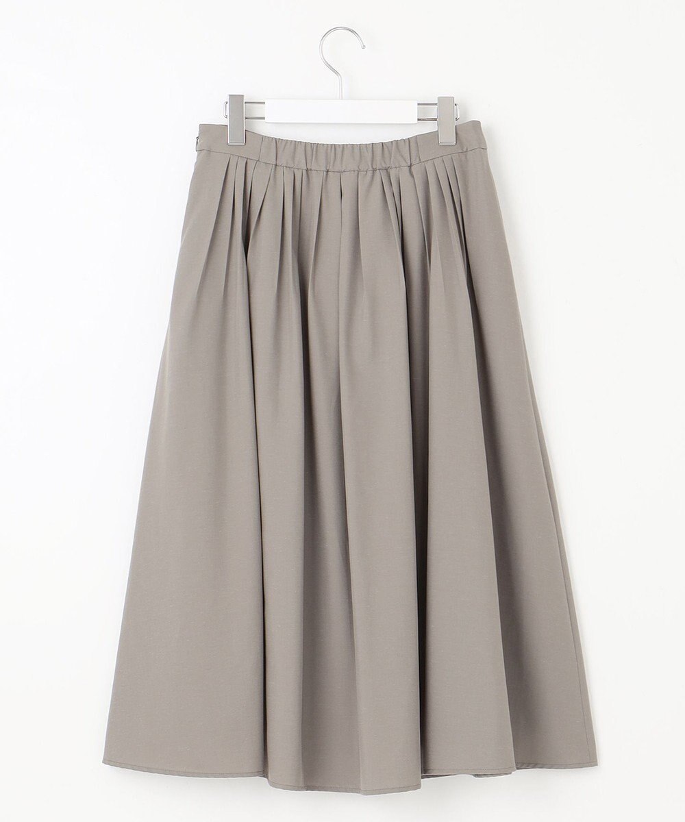 J.PRESS LADIES 【洗える】ソフトブロード ランダムタック スカート 