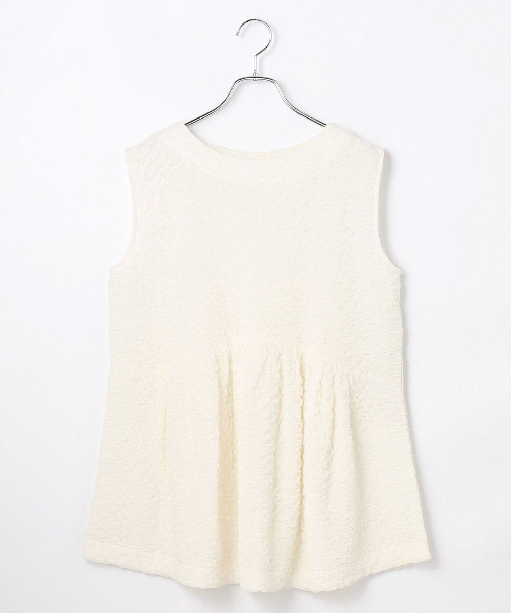 #Newans 【金子綾さんインスタライブご紹介アイテム】（セットアップ可能）ふくれジャガード ペプラムブラウス 