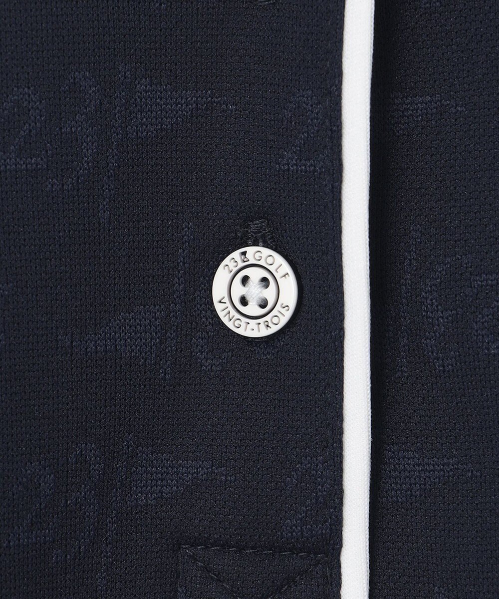23区GOLF 【WOMEN】フラッグロゴジャガード ポロシャツ 