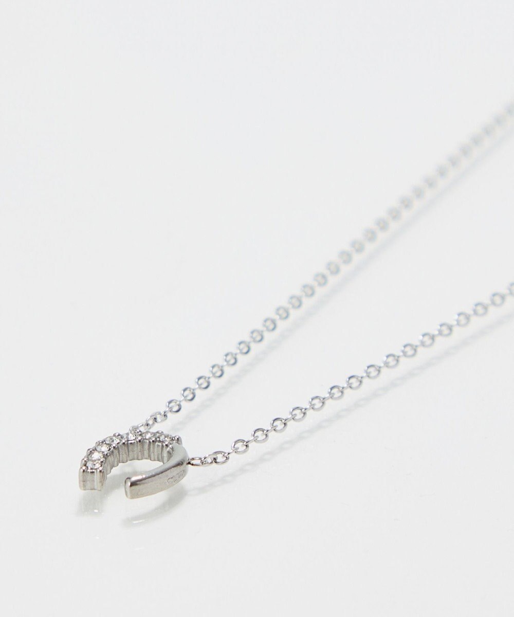 Phoebe 〈金属アレルギー対応〉グロッシーミニホースシューネックレス　シルバー　ステンレス/馬蹄/蹄鉄/ラッキーモチーフ/ギフト/プレゼント 