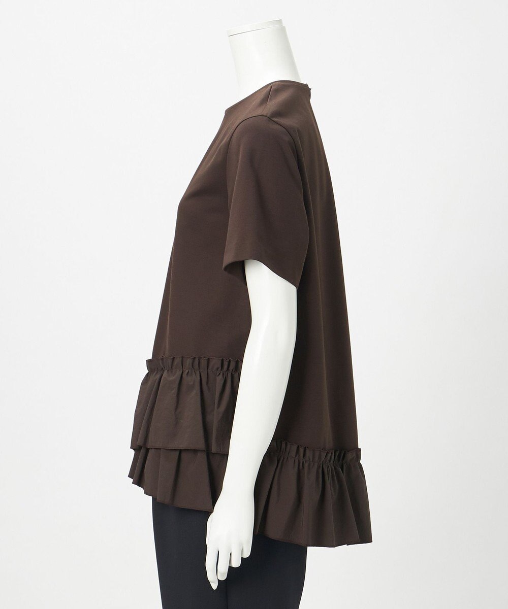 23区 L 【R(アール)】クロスフリルジャージー ランダムフリル Tシャツ 