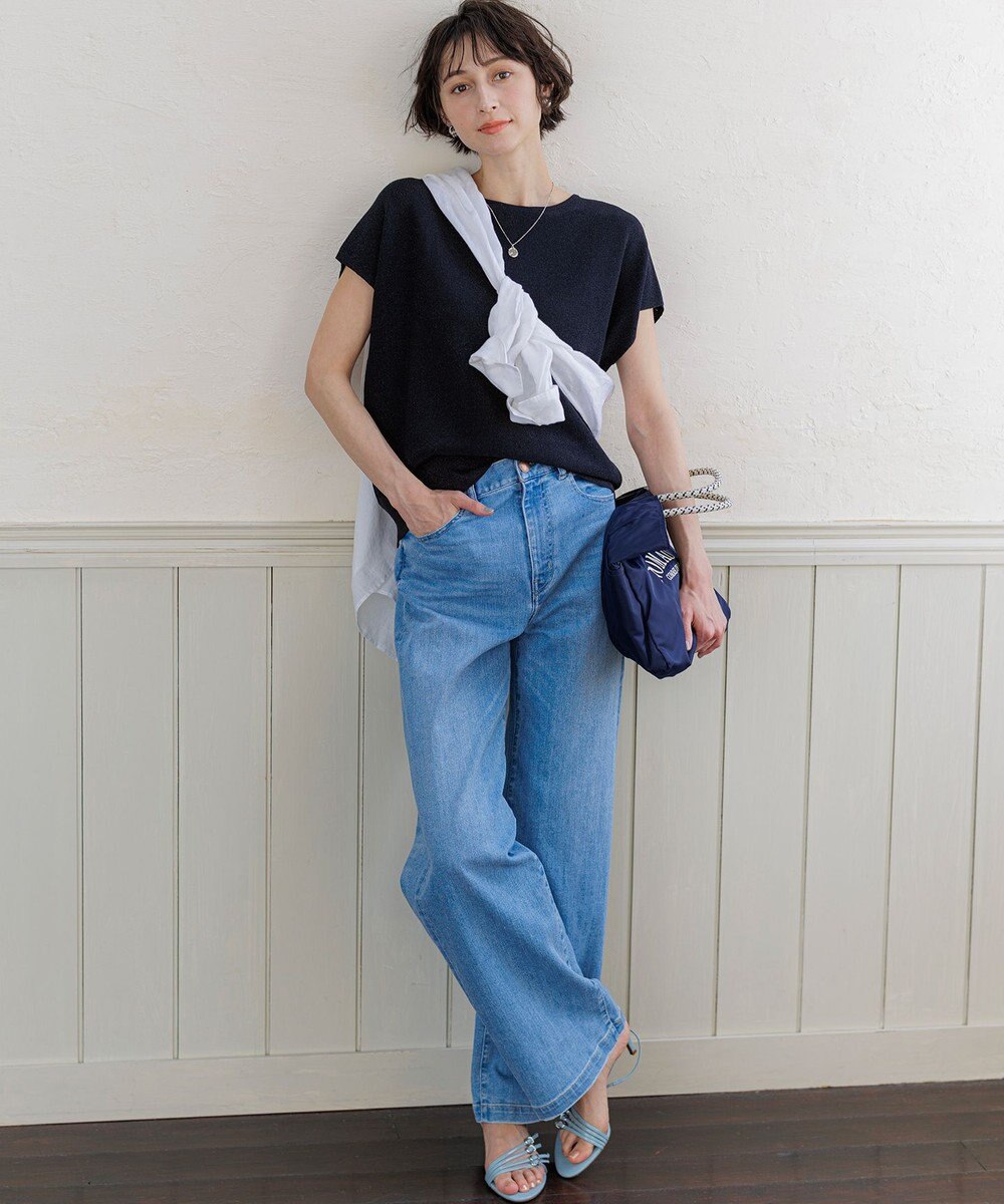 23区 【見上愛さん着用/Oggi掲載/接触冷感】23区DENIM サマー ストレート ワイド パンツ 