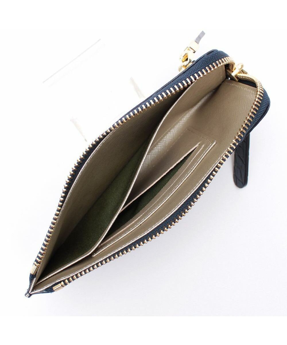 A.D.M.J. 【牛革】クロコ型押しオーガナイザーパース 