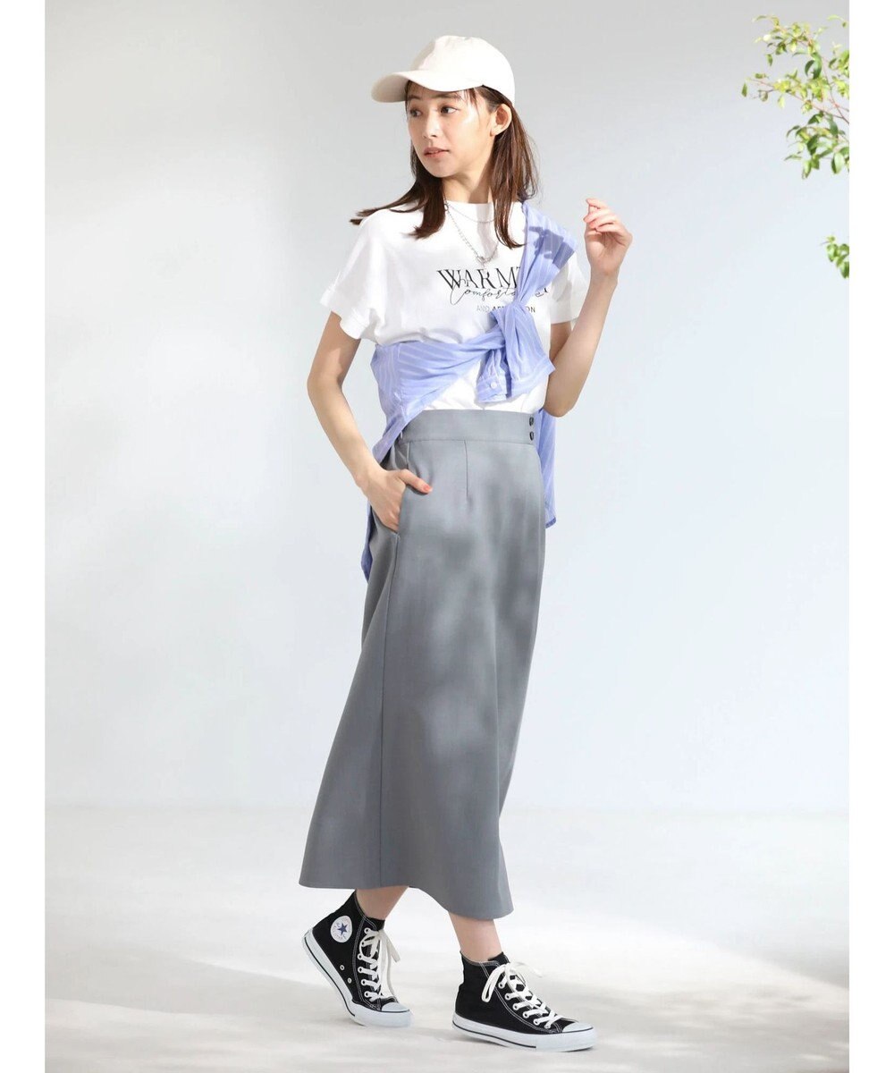 Green Parks フレンチスリーブ筆記体刺繍ロゴプルオーバー 