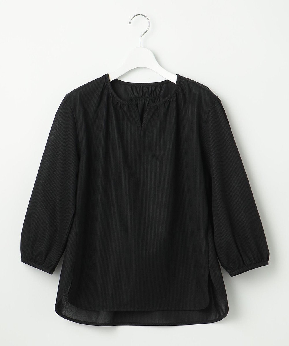 J.PRESS LADIES 【WEB限定カラーあり・洗える・イージーケア】 アーネストストライプ スリットネック カットソー 