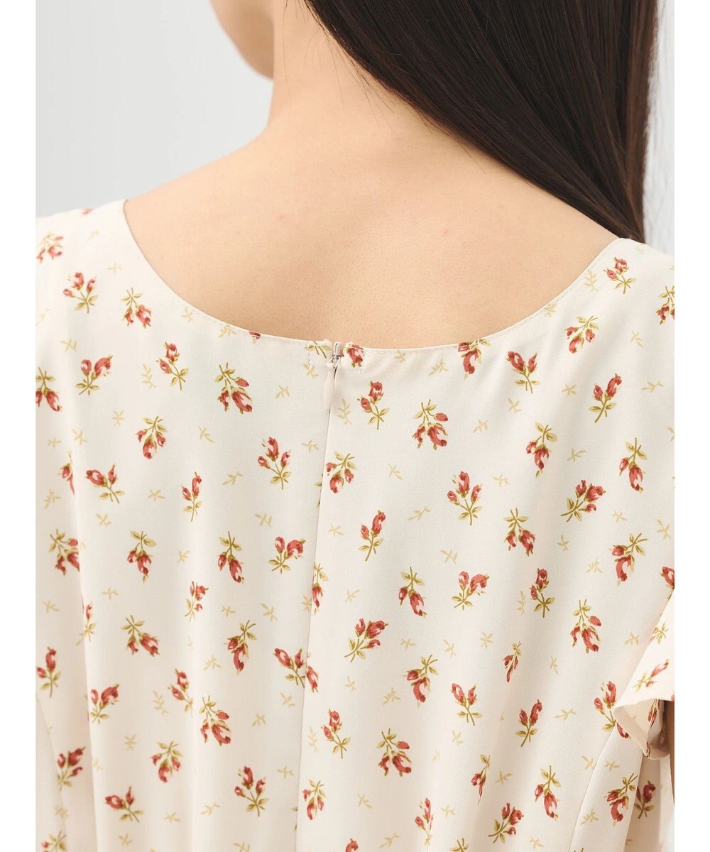 earth music&ecology フロントギャザーフラワーワンピース 