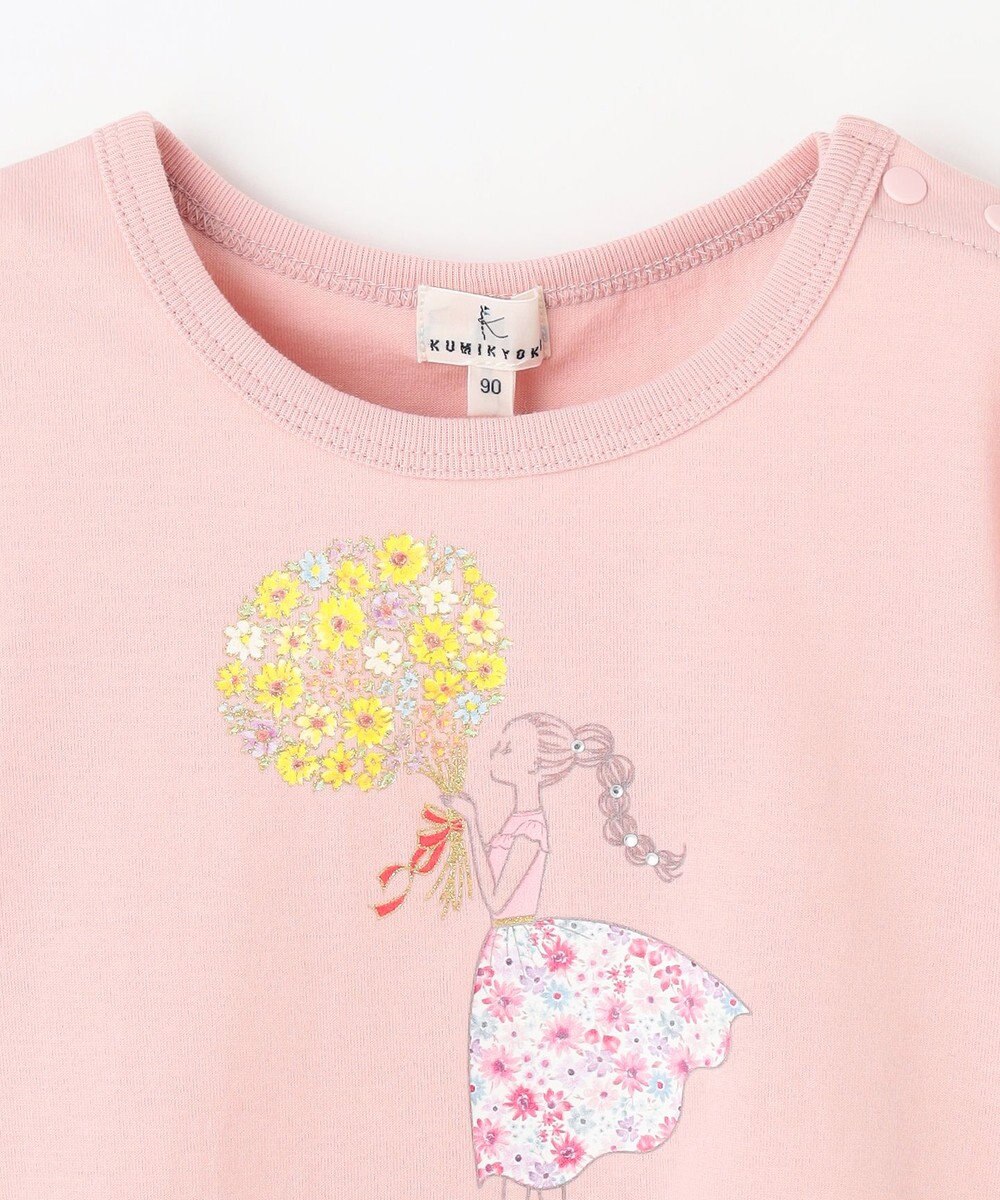 組曲 KIDS 【80-100㎝】ひまわりブーケ Tシャツ 