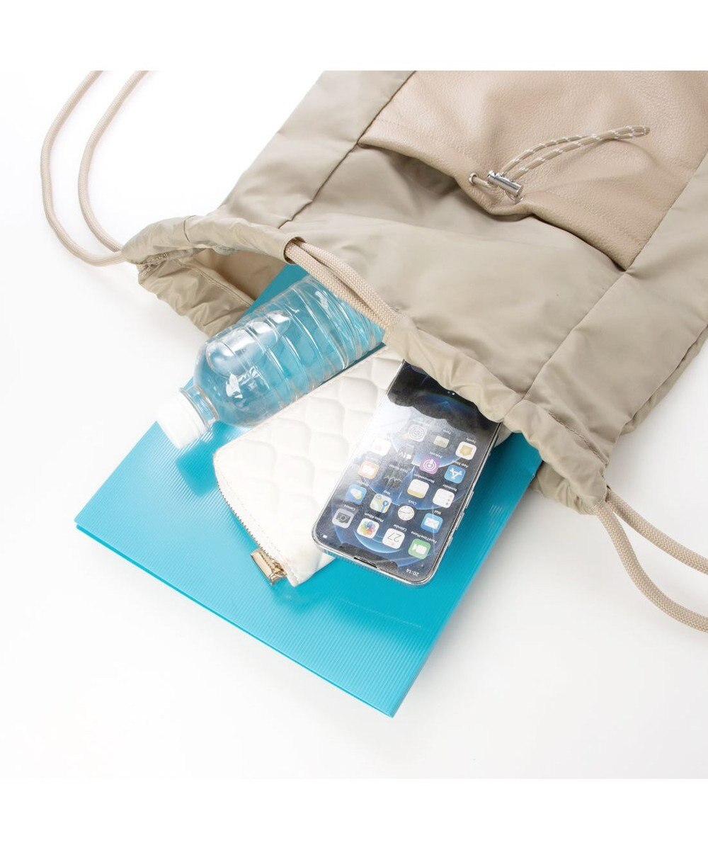 UNBILLION ペルケ perche / ナイロン×牛革ドローコード2wayナップサック 