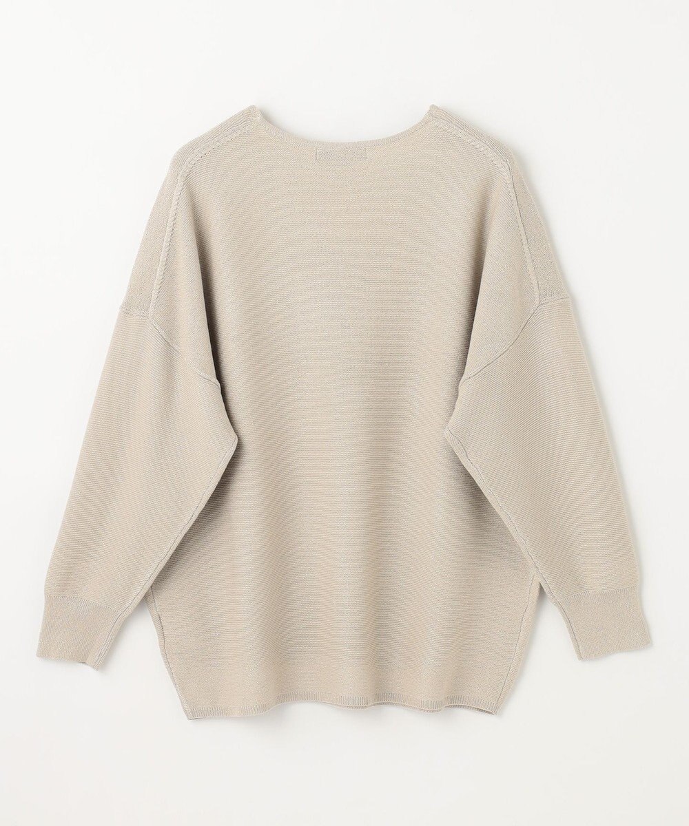 ANY 【洗濯機可】Ｖネックラメガーターニット 