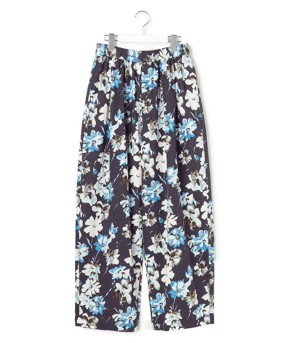 23区 【GOLD LABEL】ペインティングフラワープリント ワイドパンツ 