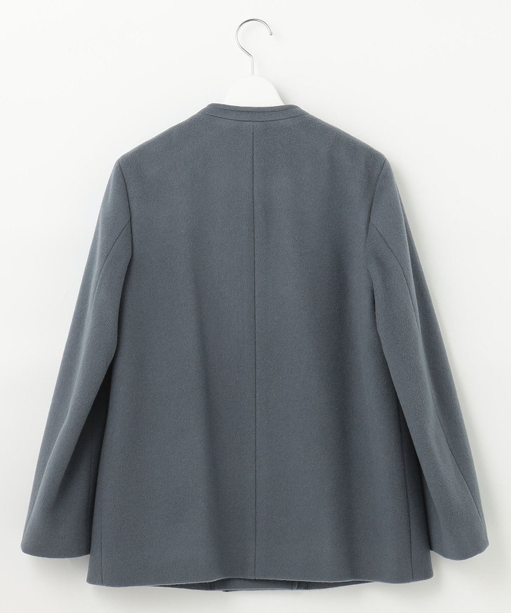 J.PRESS LADIES L ショートビーバー ノーカラーコート 