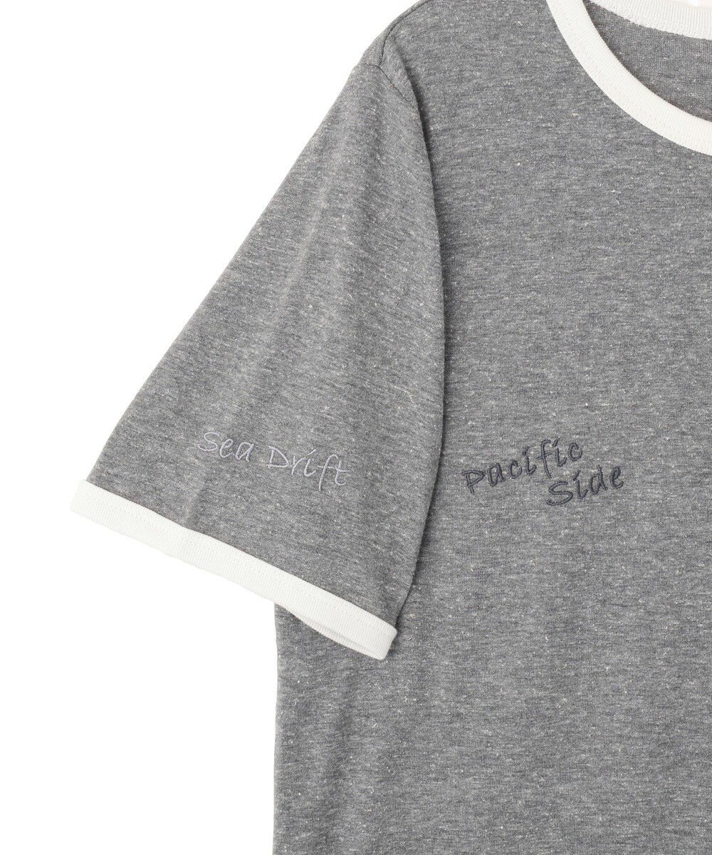 AMERICAN HOLIC ランダムロゴ刺繍リンガーTシャツ 