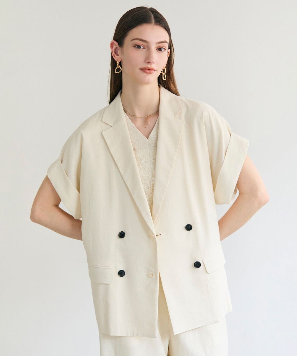 BEIGE， SPINEL / ハーフスリーブ ダブルジャケット 