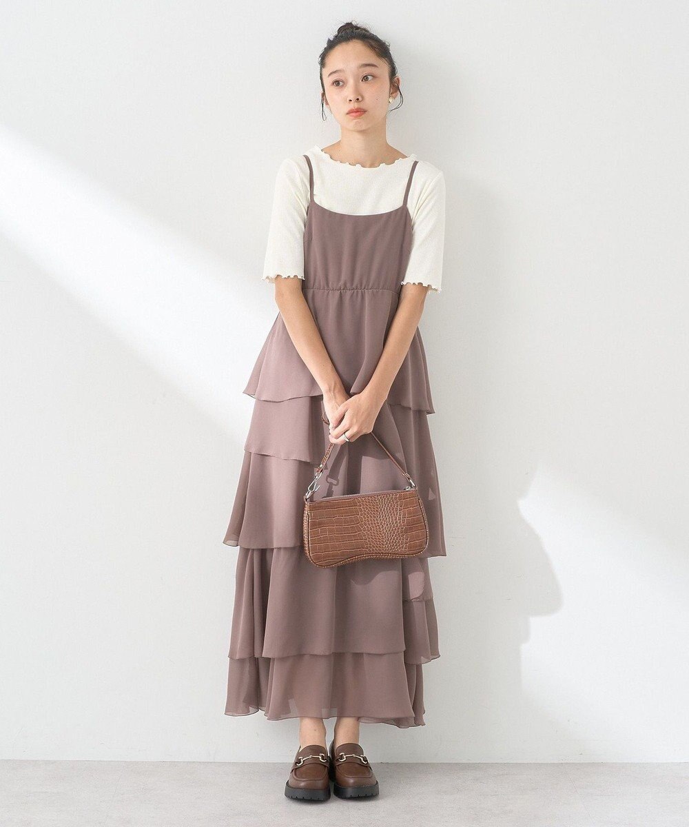 earth music&ecology アシンメトリーティアードワンピース 