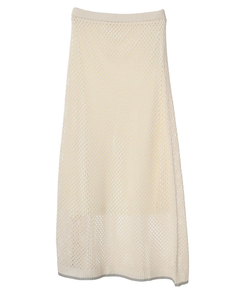 CRAFT STANDARD BOUTIQUE 配色メッシュニットスカート 