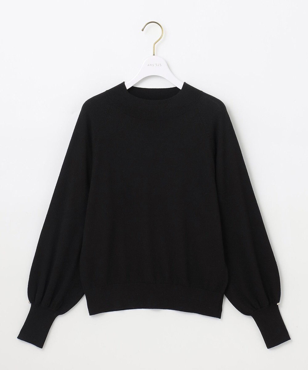 ANY SIS 【洗える】カシミヤブレンドパフ袖 ニット 
