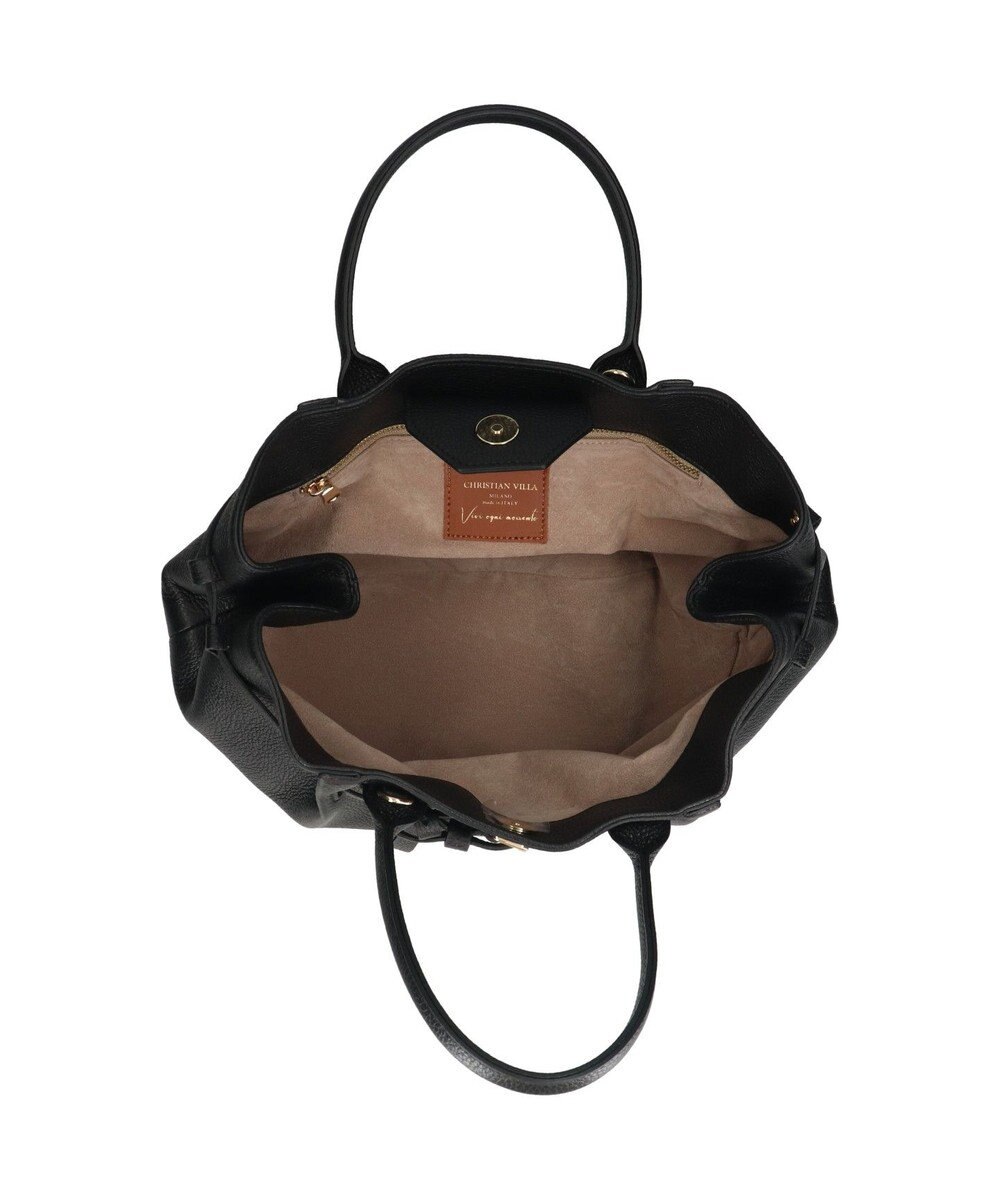 INTER-CHAUSSURES 【CHRISTIAN VILLA】シュリンクレザーハンドバッグ 