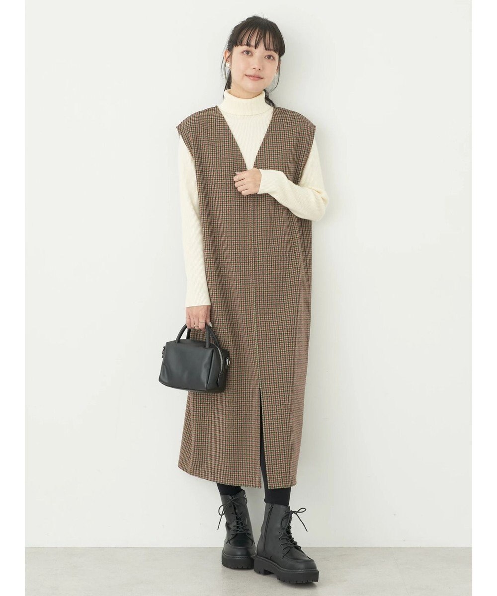 earth music&ecology 圧縮ニットＺＩＰジャンスカ 