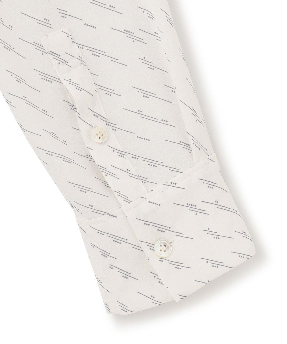 ICB 【洗える・UVケア】BackSatinAmunzen キーネックブラウス 