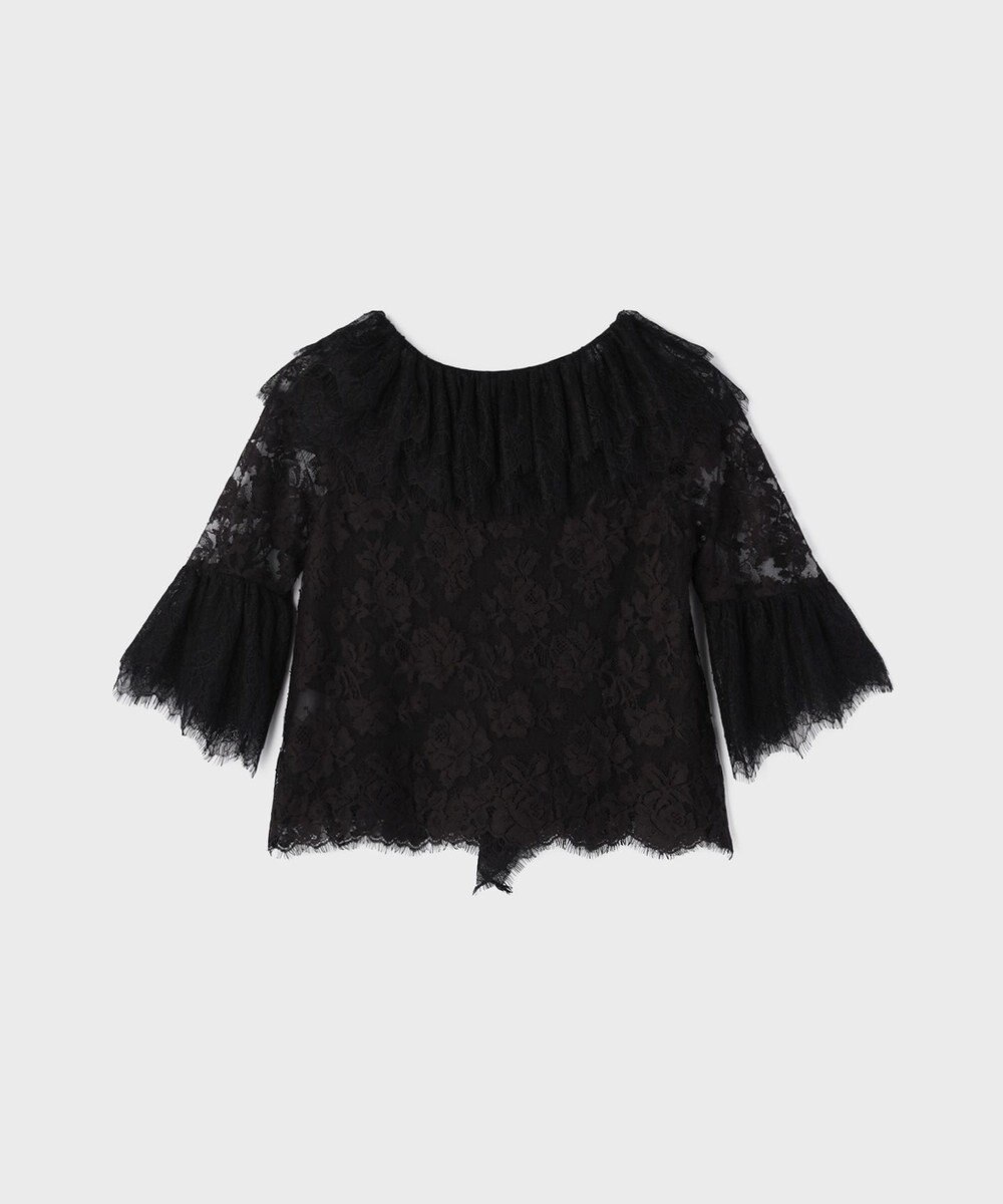 GRACE CONTINENTAL レースコンビフリルブラウス 