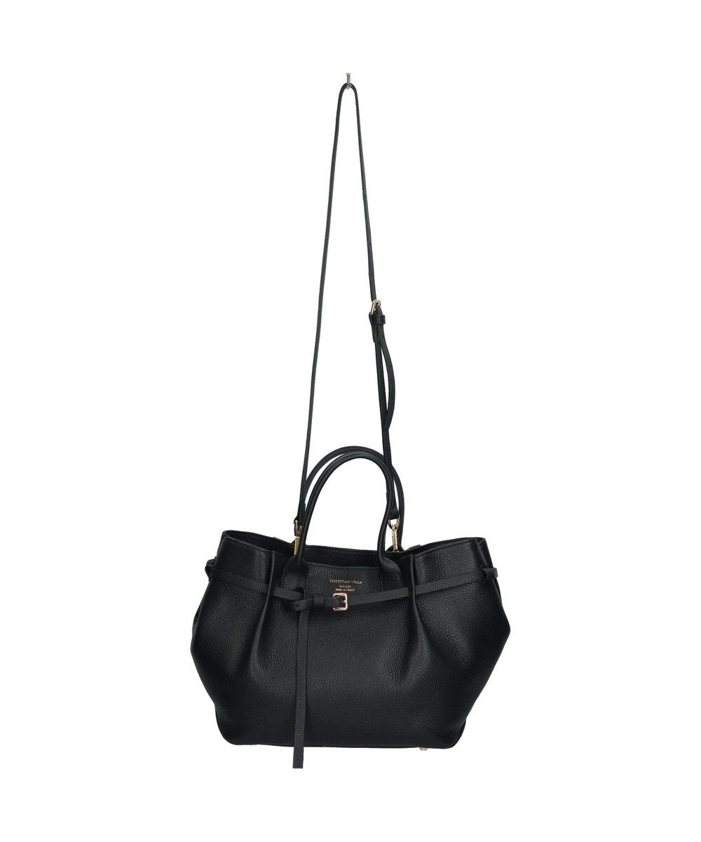 INTER-CHAUSSURES 【CHRISTIAN VILLA】シュリンクレザーハンドバッグ 