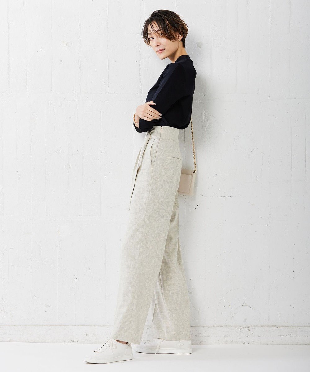 ICB 【洗える】 シンセティックフルニードル Vネックプルオーバー 