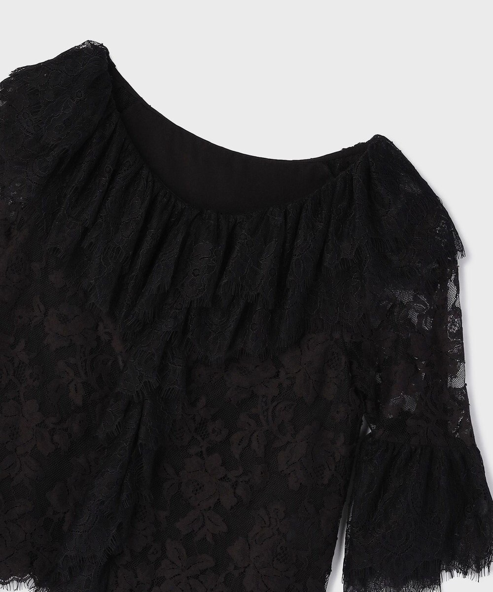 GRACE CONTINENTAL レースコンビフリルブラウス 