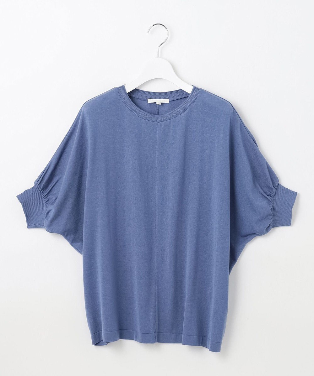 自由区 【カタログ掲載・接触冷感・UVケア・洗える】ドレーピードルマンスリーブ ニットソー 