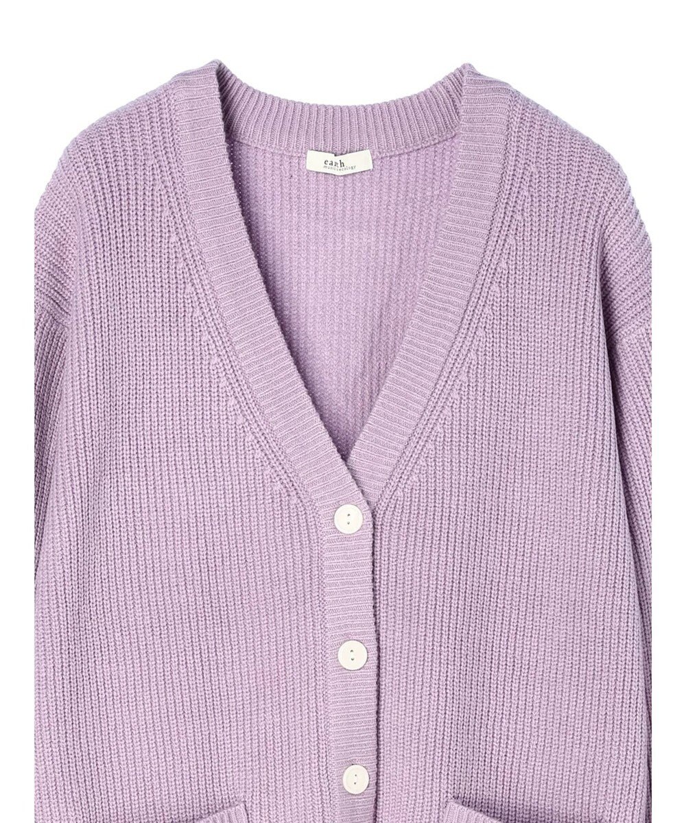 earth music&ecology アンチピリング畦Ｖネックカーディガン 