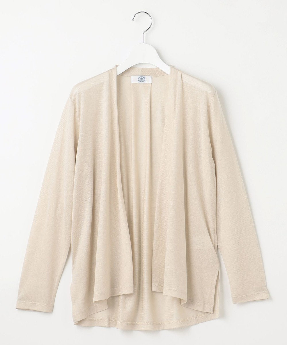 J.PRESS LADIES セルロースジャージー ミディ丈 カーディガン 
