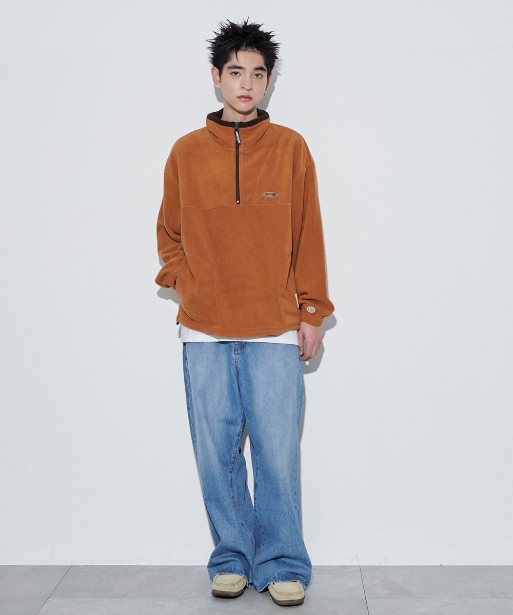 WEGO DISCUSフリースハーフジップPO 