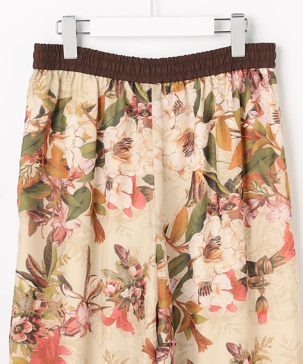 自由区 ボタニカルプリントドロスト パンツ 