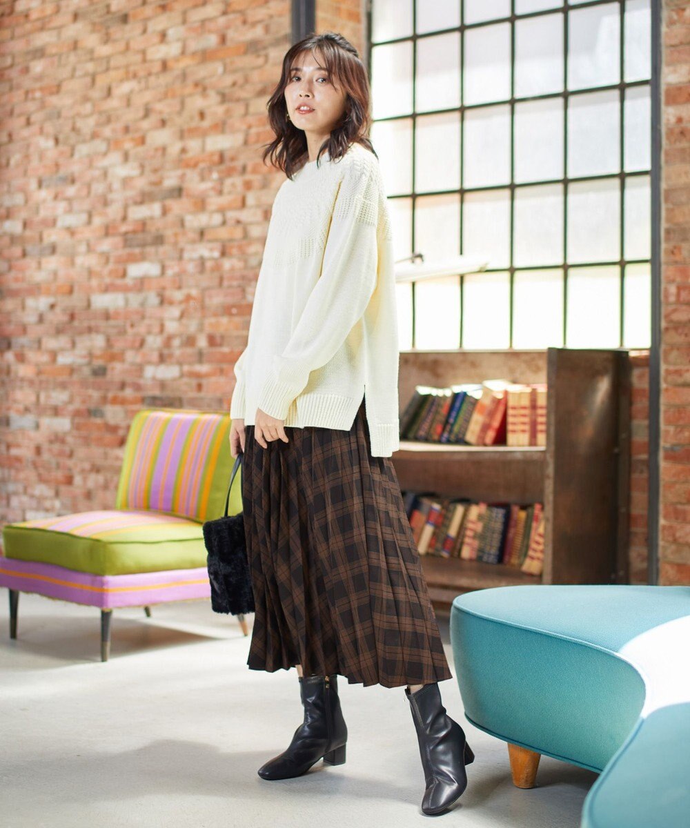 ANY 【洗える】ソフトタッチ求心ニット 